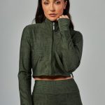 JAQUETA CROPPED MYST  E1336.V26 - VESTEM VERDE CROCO - P