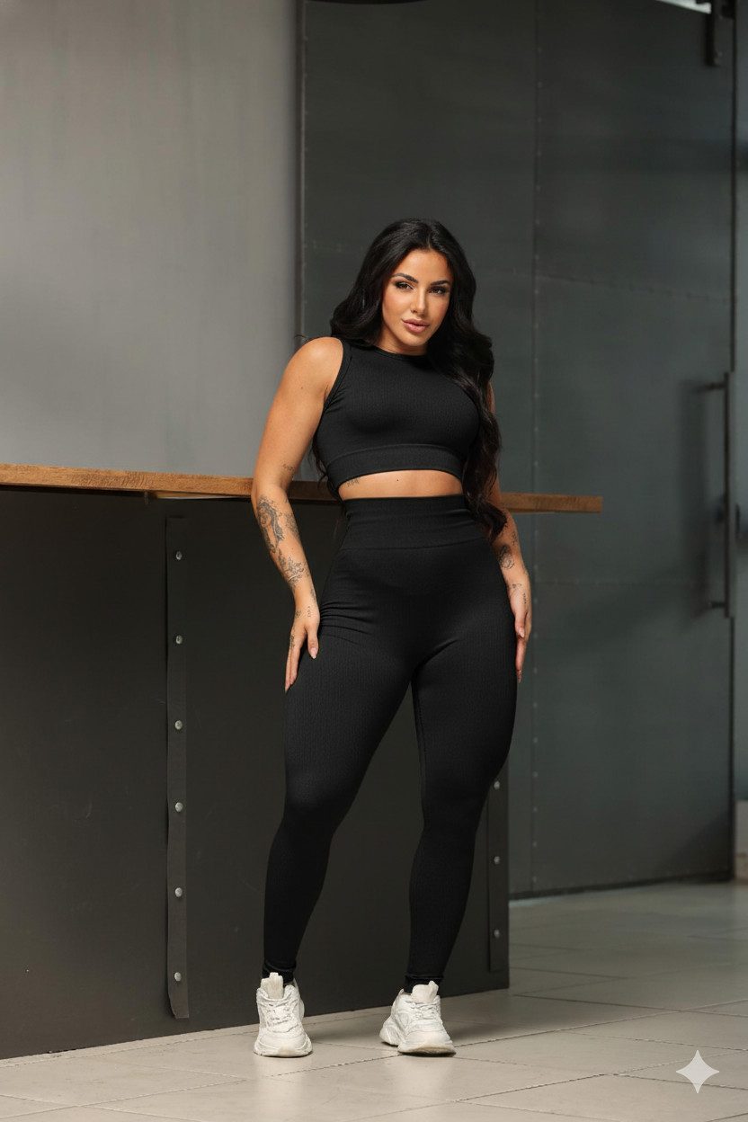 6a2bd9b162cd5c168d340ea397bb100c.jpg Conjunto Calça Básica Poliamida Canelada - Imagem 3