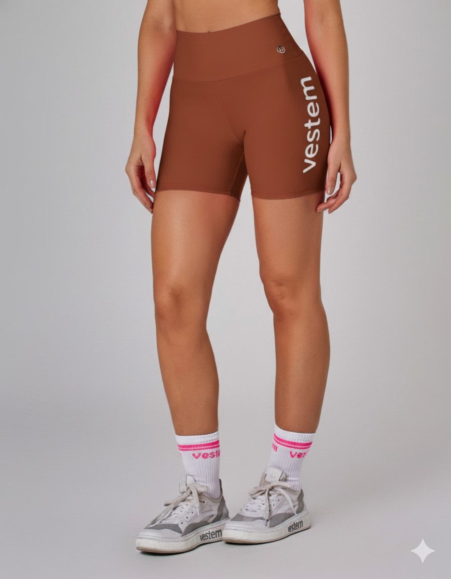 72b8d2b4a17ebb56cca1f2f87ddc5998.jpg Shorts Embaixadoras Marrom Noz VESTEM - Imagem 2