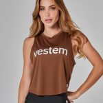 Regata Dry Fit Embaixadoras Marrom Noz VESTEM