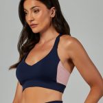 Top Média Sustentação Bicolor Flex Marinho Escuridão VESTEM