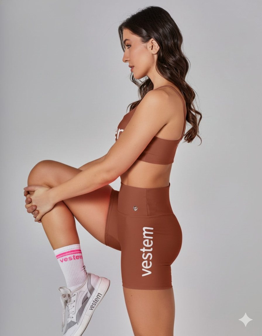 da35da10fa8d57fca601d28582ec8bd7.jpg Shorts Embaixadoras Marrom Noz VESTEM - Imagem 3