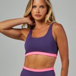 Top Média Sustentação Bicolor Vivid Roxo Ametista VESTEM